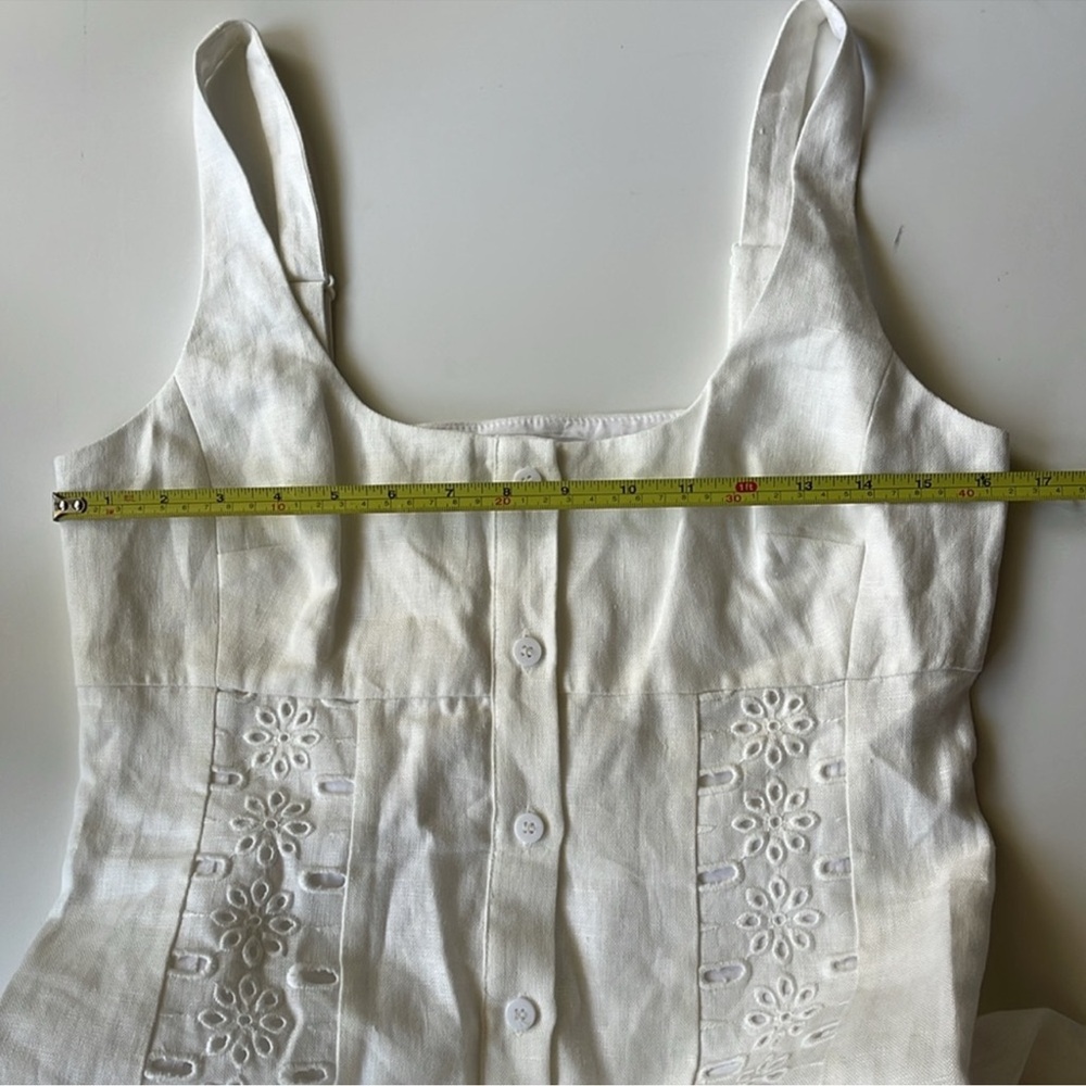Reiss Cream Eyelet Midi Dress - Picture 12 of 12